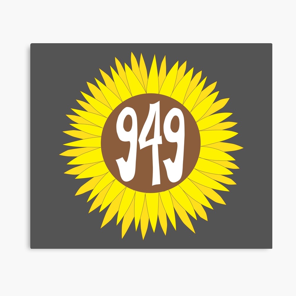 Hand Drawn California 949 Area Code Sunflower Photographic Print For Sale By Itsrturn Redbubble