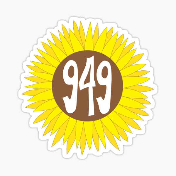 Hand Drawn Texas Sunflower 6 Area Code Sticker For Sale By Itsrturn Redbubble