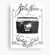 Zulu nation - Ghettoblaster - Vintage club Metal Print