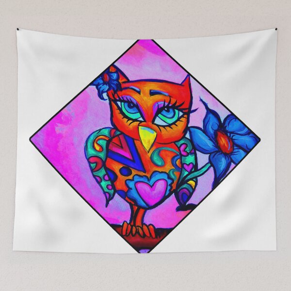 Item preview, Cute & Spunky Orange Owl designed and sold by artbyomega.