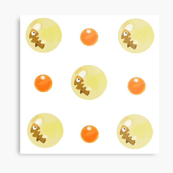 Salmon Run golden/power eggs Metal Print