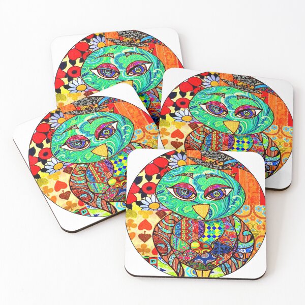Item preview, Adorable Patchwork Colorful Owl designed and sold by artbyomega.