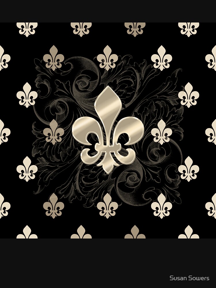 Fleur de Lys-Black & Gold by SSSowers