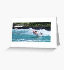 surf lifesavers in action Greeting Card