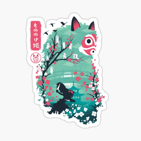 Ukiyo e Princess Sticker