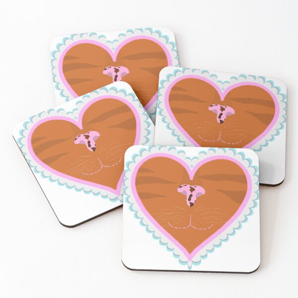 Artikelvorschau, Orange Sommersprosse roch Cat Heart Valentine entworfen und verkauft von 6bee.