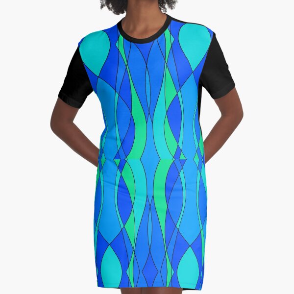Modern Hippie Water Graphic T-Shirt Dress