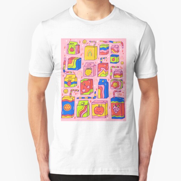 Juice Box Print Slim Fit T-Shirt