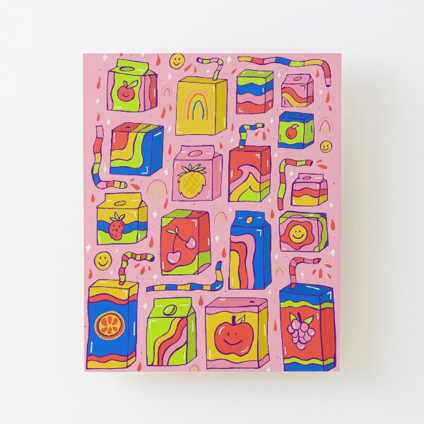 Juice Box Print Wood Mounted Print