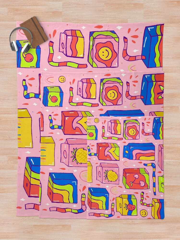 Alternate view of Juice Box Print Throw Blanket