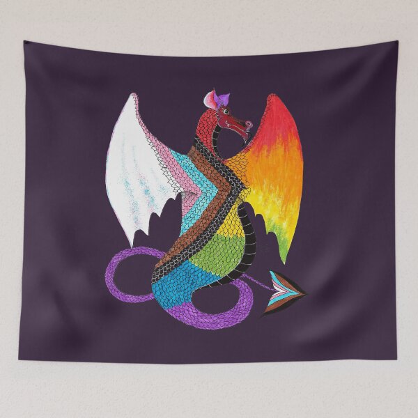 Item preview, Inclusive Pride Dragon designed and sold by neuroticowl.