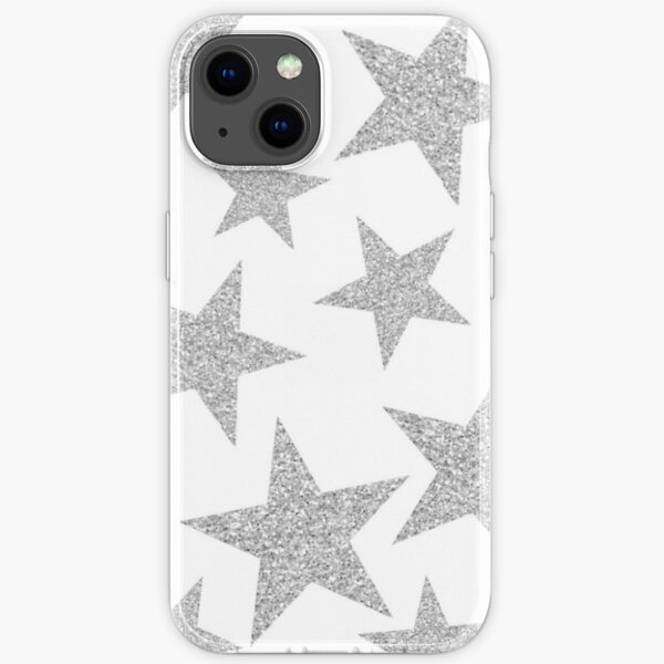 silver stars iPhone Soft Case