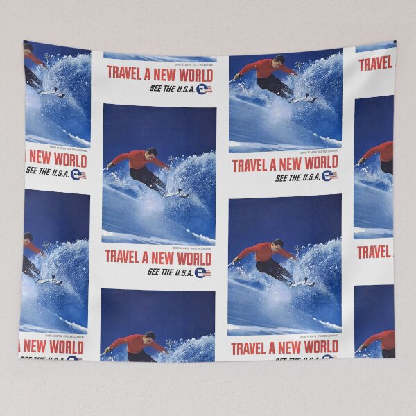 Item preview, USA travel poster art print  designed and sold by printzshop.