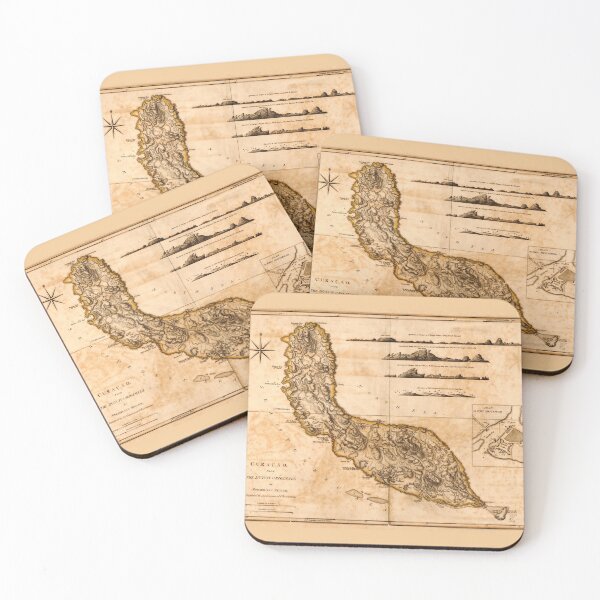 Item preview, Map of Curaçao, Lesser Antilles (1775) designed and sold by allhistory.