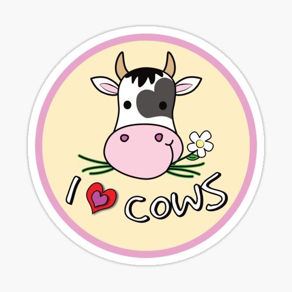 Vista previa del artículo con la obra «Amo las vacas», diseñado y vendido por NoBonesLife.