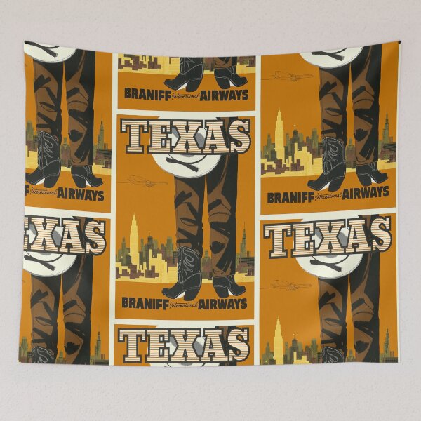 Item preview, texas travel poster art print cowboy designed and sold by printzshop.