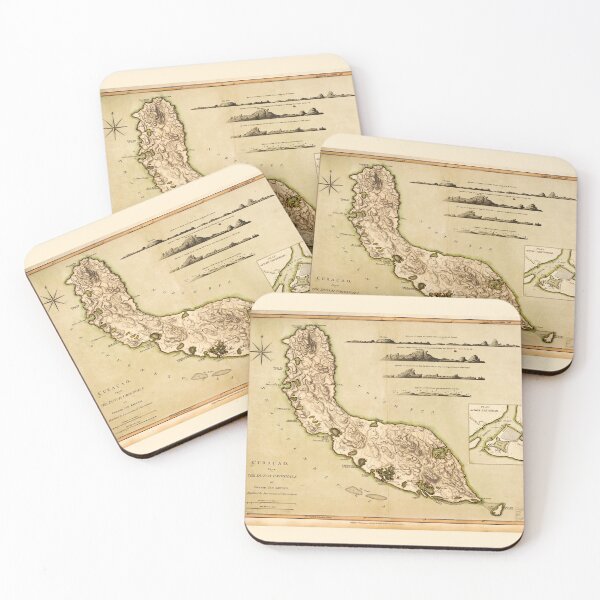 Item preview, Map of Curaçao, Lesser Antilles (1794) designed and sold by allhistory.