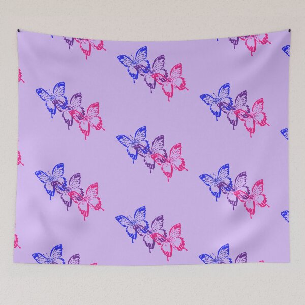 Item preview, Bisexual Flag Butterflies on Lilac designed and sold by Infuriating.
