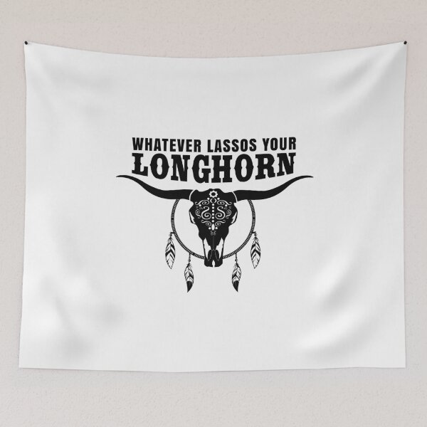 Item preview, Longhorn Skull Naughty Lasso Wordplay designed and sold by Maria Garcia.