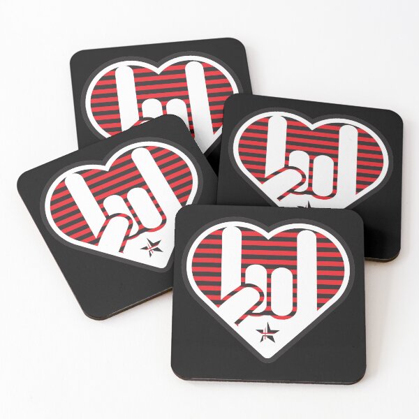 Item preview, Devil Horns Plaid Rockstar Stripes Heart designed and sold by J Teachey.