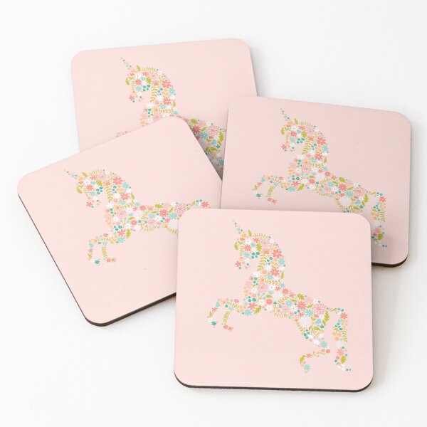 Item preview, Unicornio Floral en Rosa designed and sold by latheandquill.