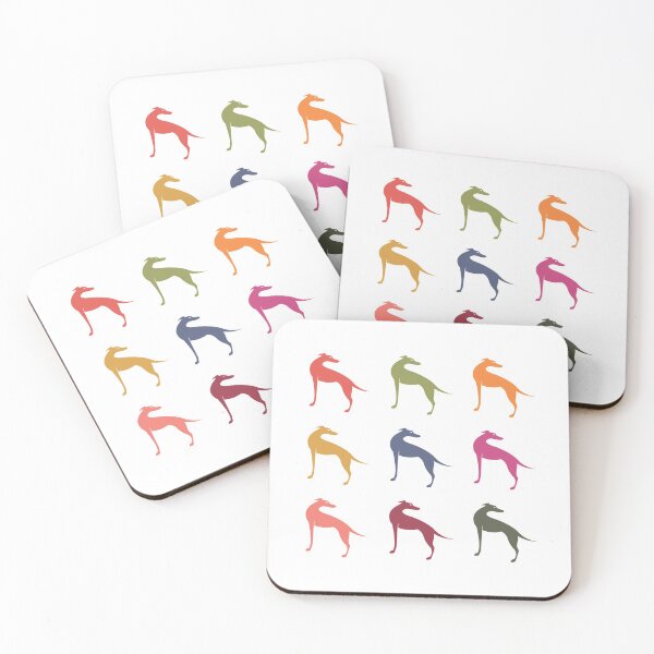 Item preview, Colorful sighthound silhouettes designed and sold by houndpixnz.