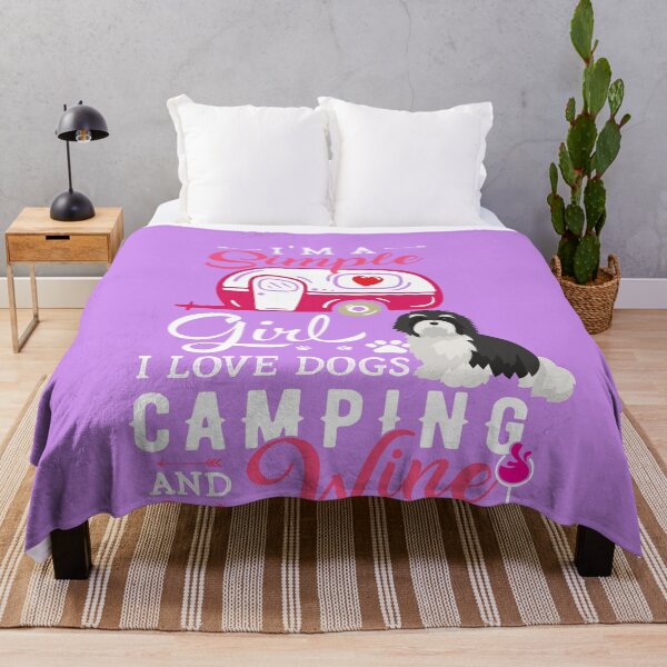 Item preview, Havanese Dog - I'm A Simple Girl I Love Dogs Camping and Wine designed and sold by tncgifts.