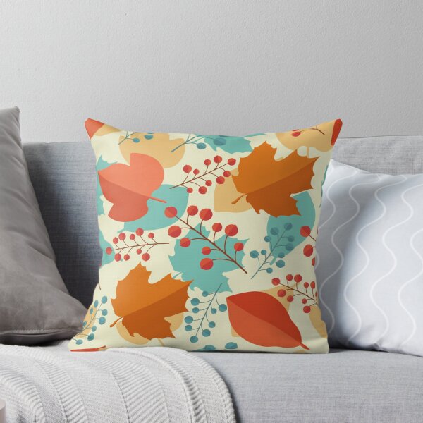 Item preview, Feuillage d'automne magnifique - sarcelle et orange designed and sold by pugmom4.