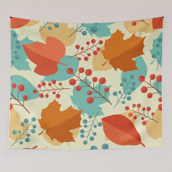 Item preview, Gorgeous Fall Foliage - Teal and Orange designed and sold by pugmom4.