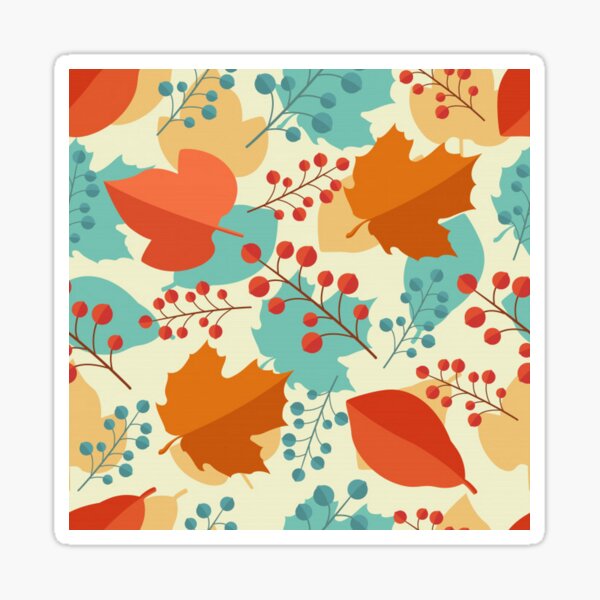 Item preview, Gorgeous Fall Foliage - Teal and Orange designed and sold by pugmom4.