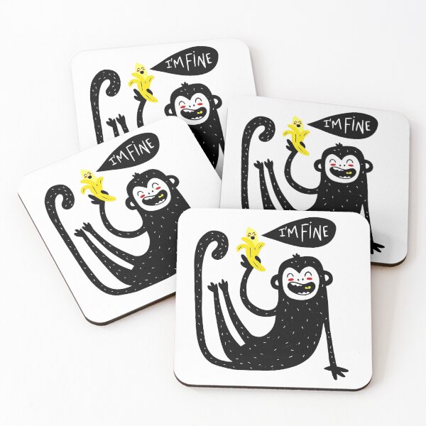 Item preview, Im Fine Cute Monkey designed and sold by KA DESIGNS.