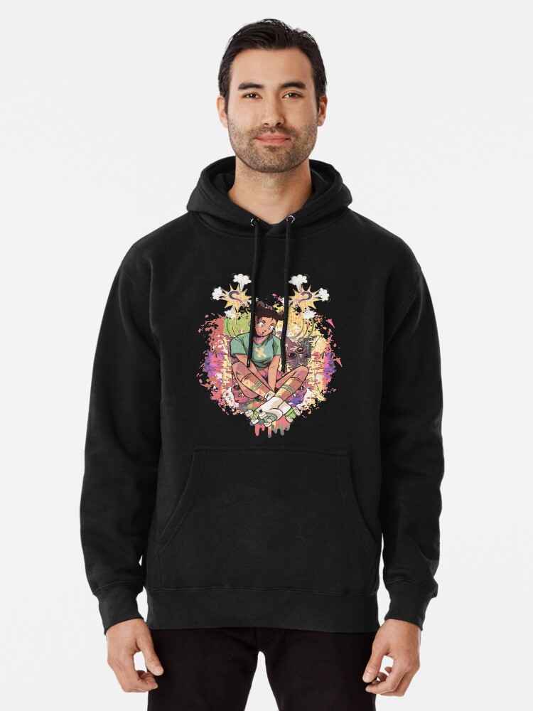brown anime hoodie