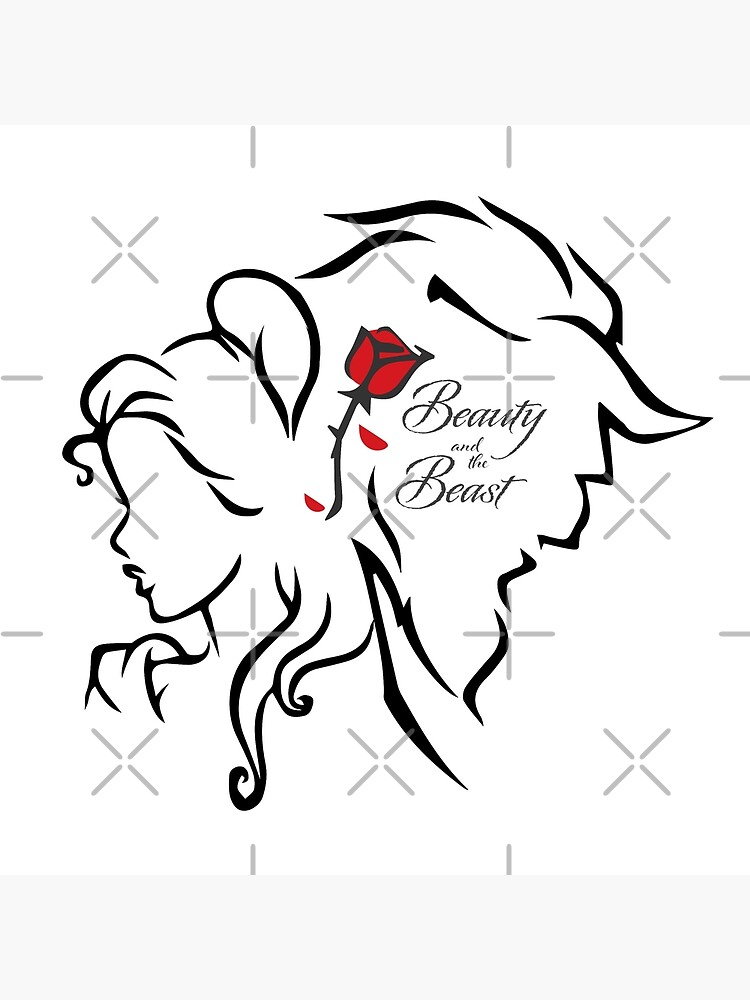 beauty-and-the-beast-art-board-print-for-sale-by-kathrynne-redbubble