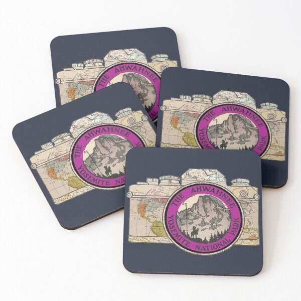 Item preview, Map Camera with The Ahwahnee Yosemite National Park Vintage Travel Decal image in the Lens designed and sold by Drewaw.
