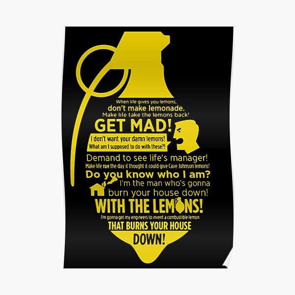 Citron combustible Johnson Cave Poster