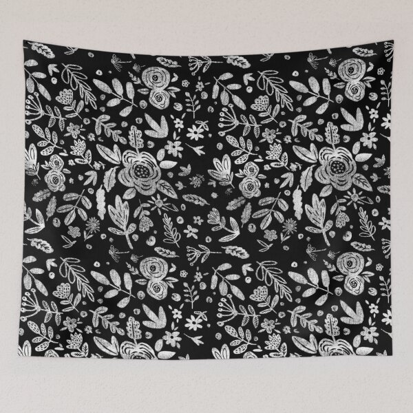 Item preview, Hand Drawn Flower Pattern designed and sold by jbeautydesign.