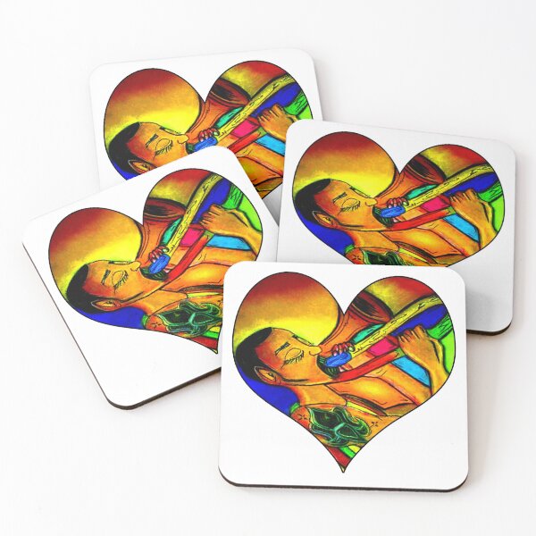 Item preview, Rainbow trombone Player heart designed and sold by artbyomega.