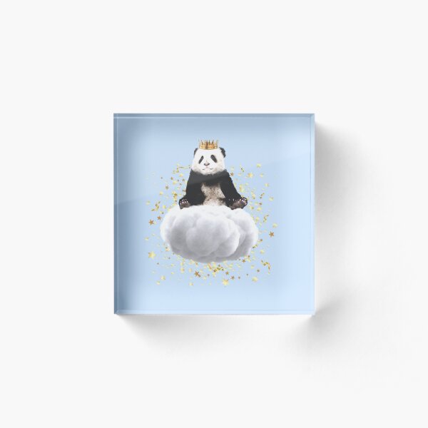 Panda cloud with the stars Acrylic Block