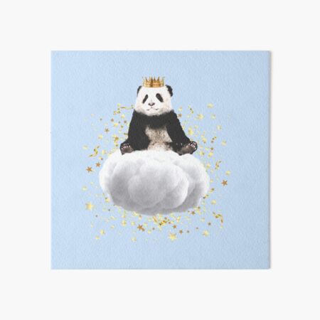 Panda cloud with the stars Art Board Print