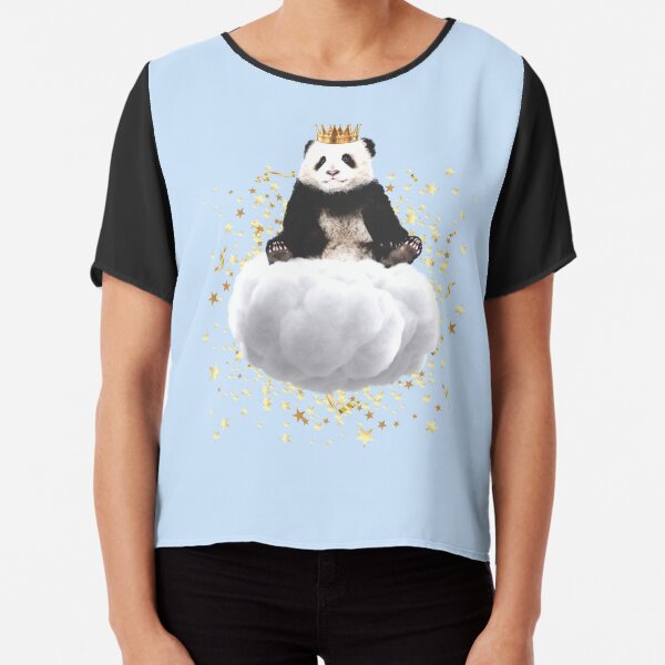 Panda cloud with the stars Chiffon Top