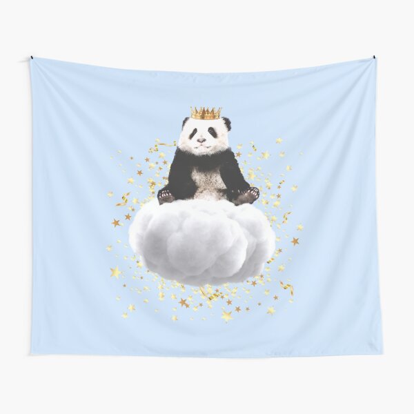 Panda cloud with the stars Tapestry