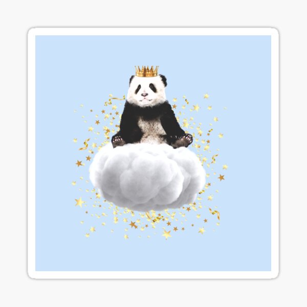 Panda cloud with the stars Sticker