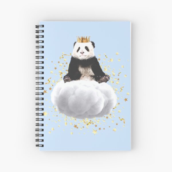 Panda cloud with the stars Spiral Notebook