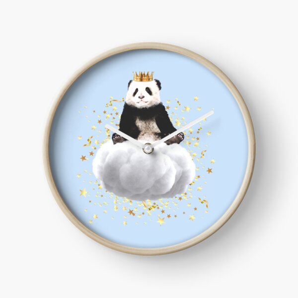 Panda cloud with the stars Clock