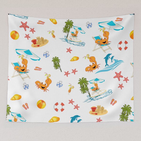 Item preview, Crab on a Summer Beach Vacation designed and sold by winkeltriple.