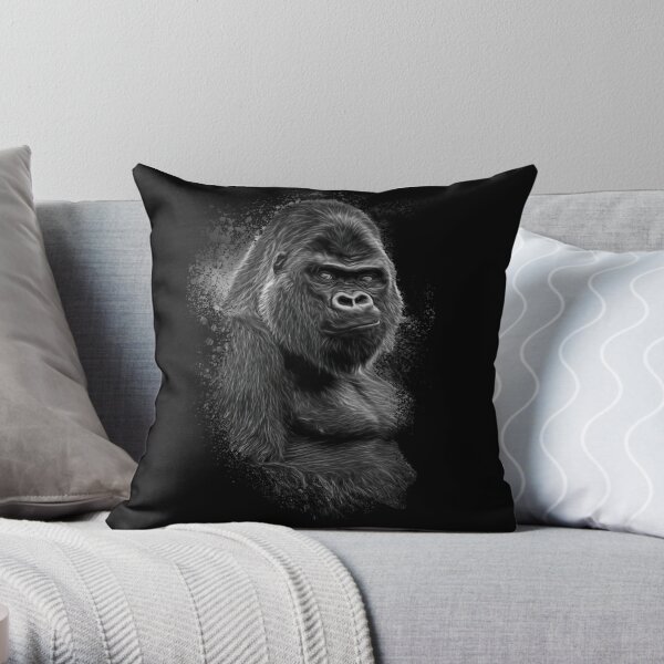 Gorilla Lope's Grin Throw Pillow for Sale by rawshutterbug