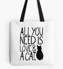 Bolsa de tela Todo lo que necesitas es amor y un gato