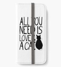 Vinilo o funda para iPhone Todo lo que necesitas es amor y un gato