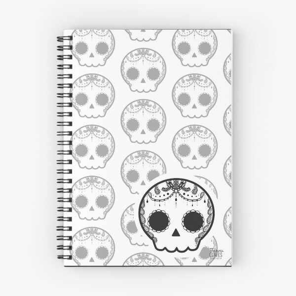 Item preview, Sugar Skulls - White Lace Notebook designed and sold by Watercolour Ferns.