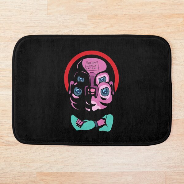 Glootie Rick Sanchez intern Bath Mat